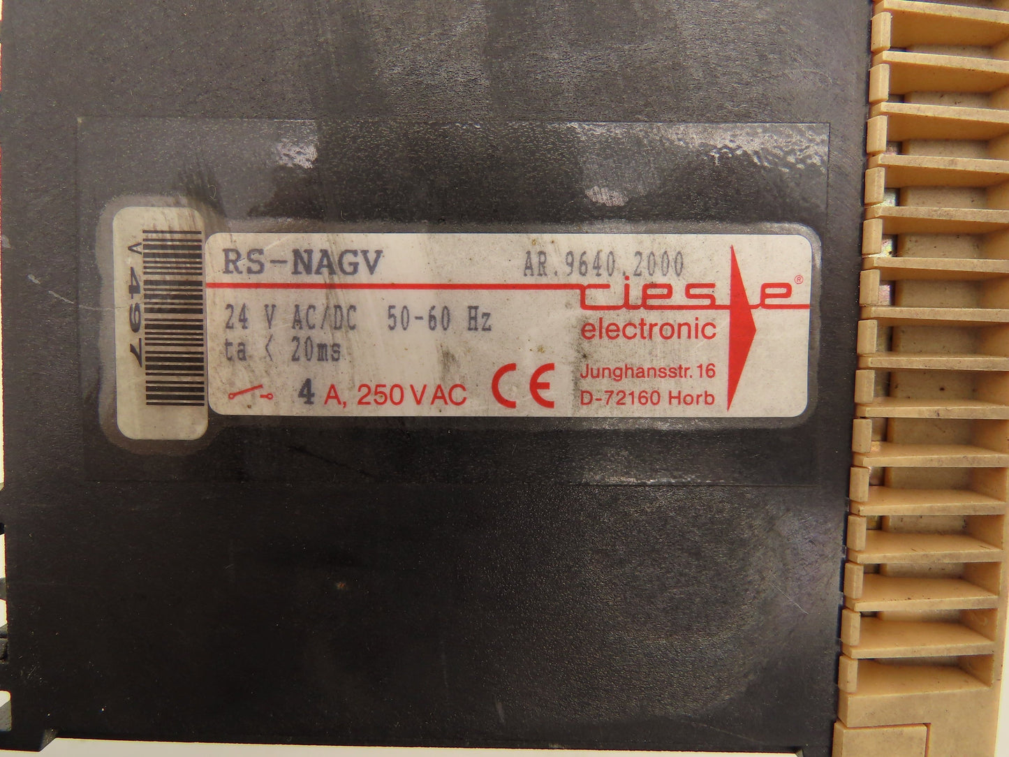 Tiese Electronic RS-NAGV Emergency Stop Relay 30 Pin 24 AC/DC 4A 250VAC