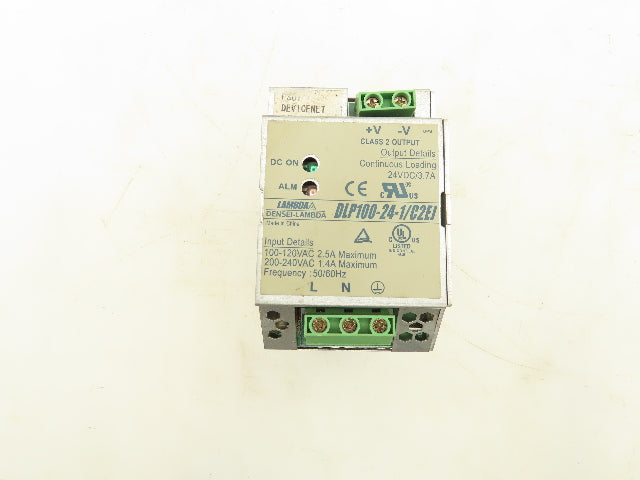 Lambda DLP100-24-1/C2EJ Power Supply 120-240VAC Input 24VDC Output 3.7A