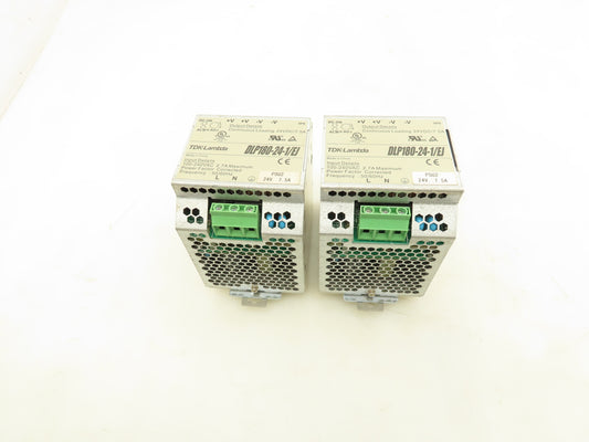 TDK Lambda DLP180-24-1/EJ Power Supply 100-240VAC 24VDC 7.5A Lot Of 2
