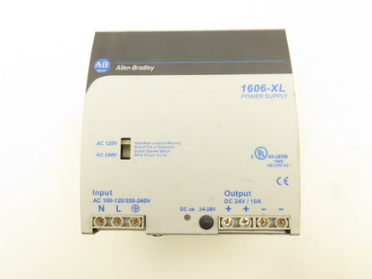 Allen-Bradley  1606-XL Power Supply 100-240VAC Input 24VDC Output 10A Ser.A