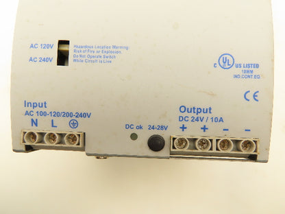 Allen-Bradley  1606-XL Power Supply 100-240VAC Input 24VDC Output 10A Ser.A