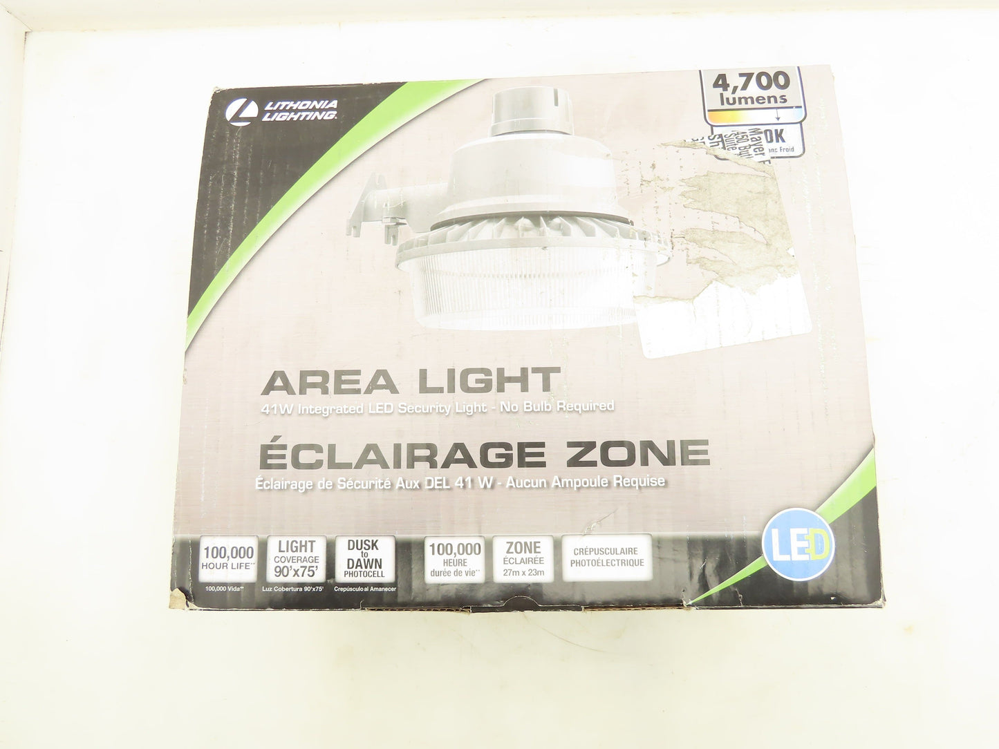 Lithonia TDD2 LED Security Area Light Auto Dusk to Dawn 41W 4700 Lumens 120V