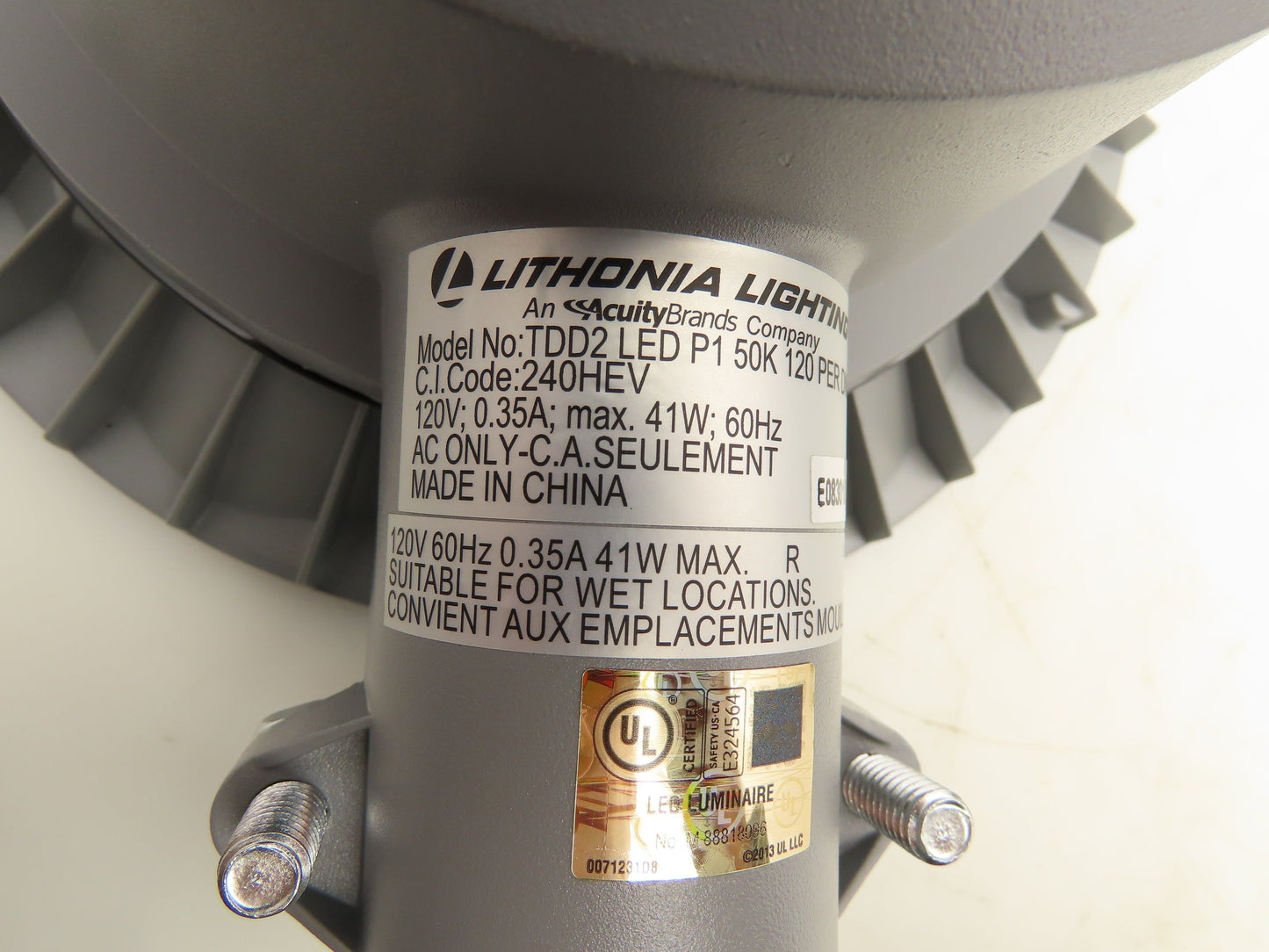 Lithonia TDD2 LED Security Area Light Auto Dusk to Dawn 41W 4700 Lumens 120V