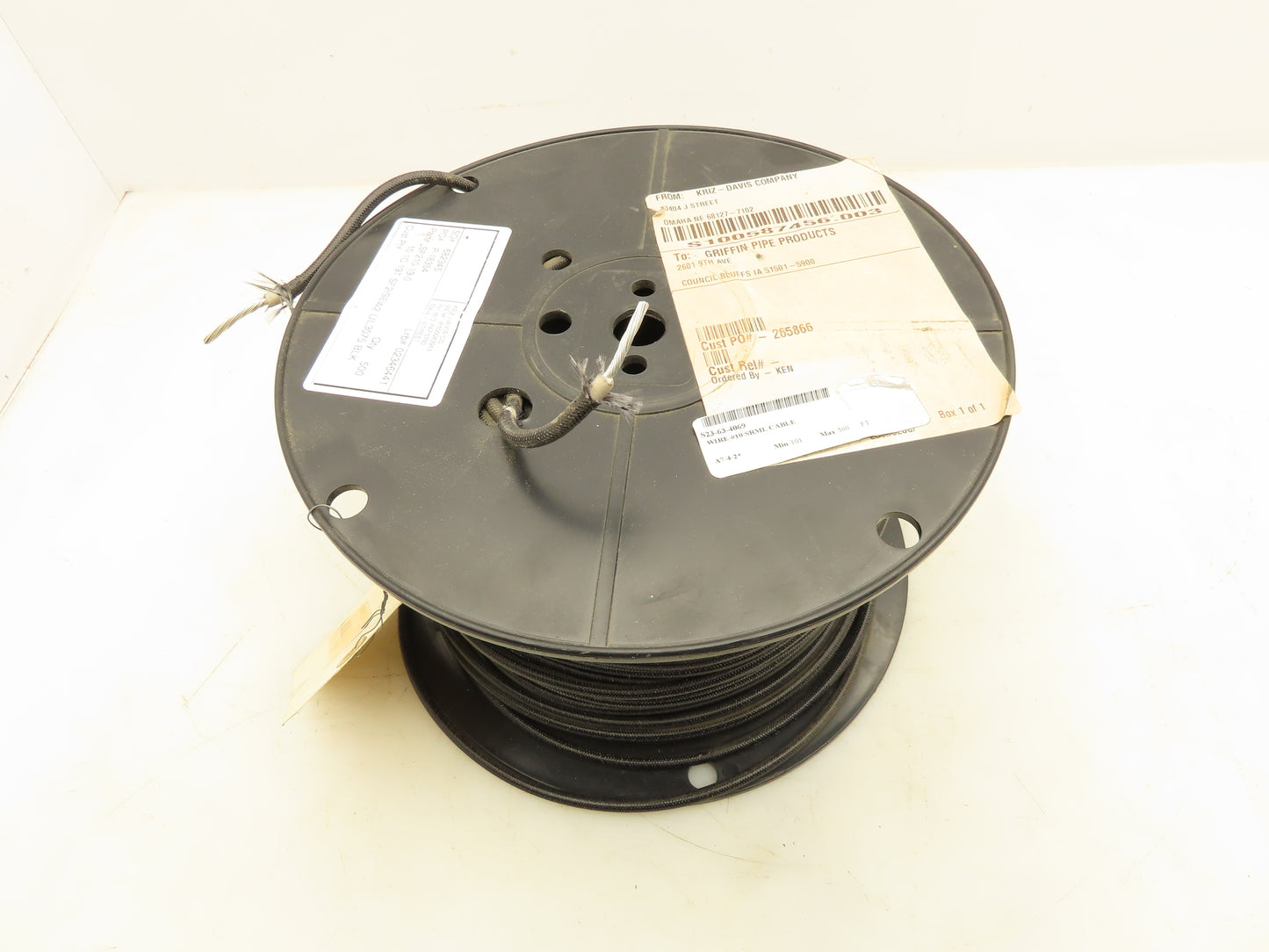 SF210-19-010 10/1C High Temperature Wire 10 Awg 200°C 600V Black 495'