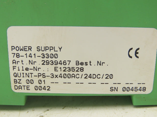 Phoenix Contact PS-3X400AC/24DC/20 Industrial Power Supply Unit