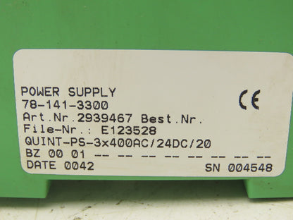 Phoenix Contact PS-3X400AC/24DC/20 Industrial Power Supply Unit