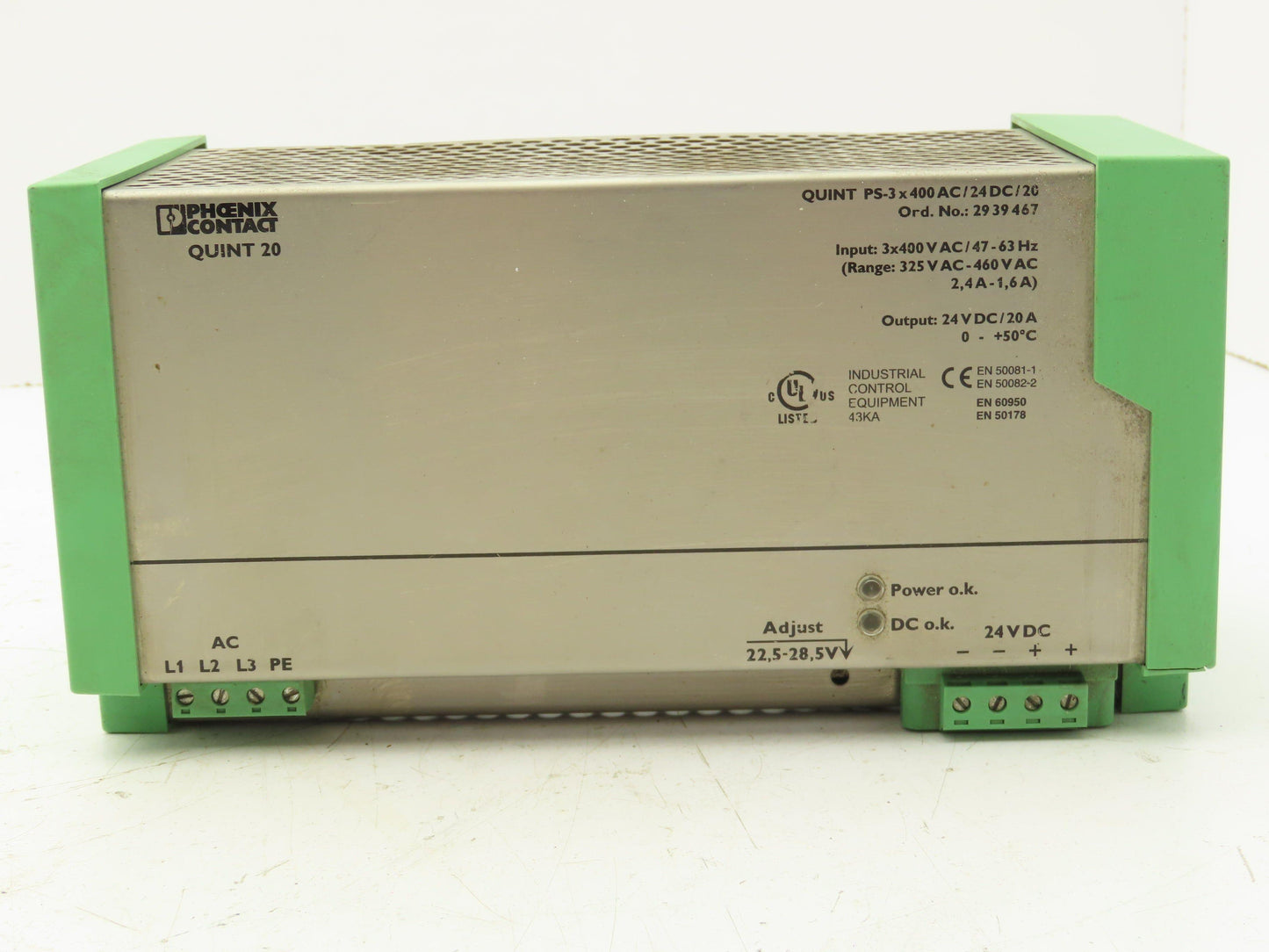 Phoenix Contact PS-3X400AC/24DC/20 Industrial Power Supply Unit