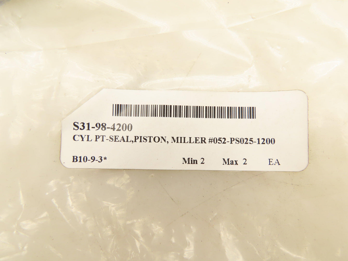 Miller M-052-PS025-1200 Cylinder Piston U-Cup Seal 12" Buna-N NBR  Lot of 2