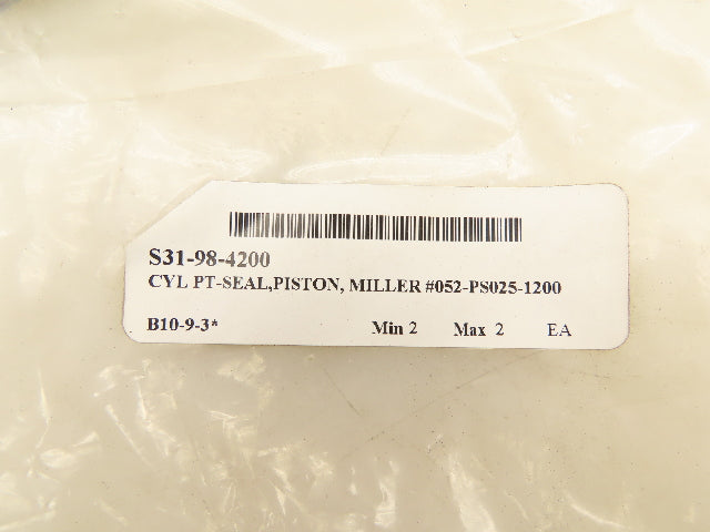 Miller M-052-PS025-1200 Cylinder Piston U-Cup Seal 12" Buna-N NBR  Lot of 2
