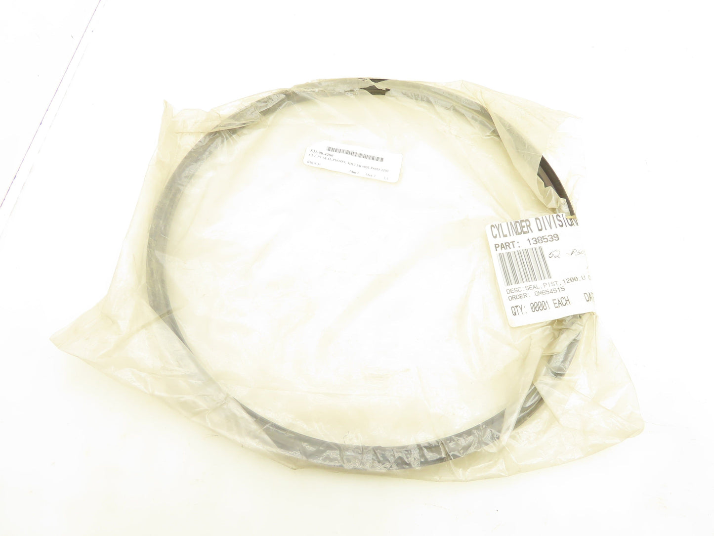 Miller M-052-PS025-1200 Cylinder Piston U-Cup Seal 12" Buna-N NBR  Lot of 2