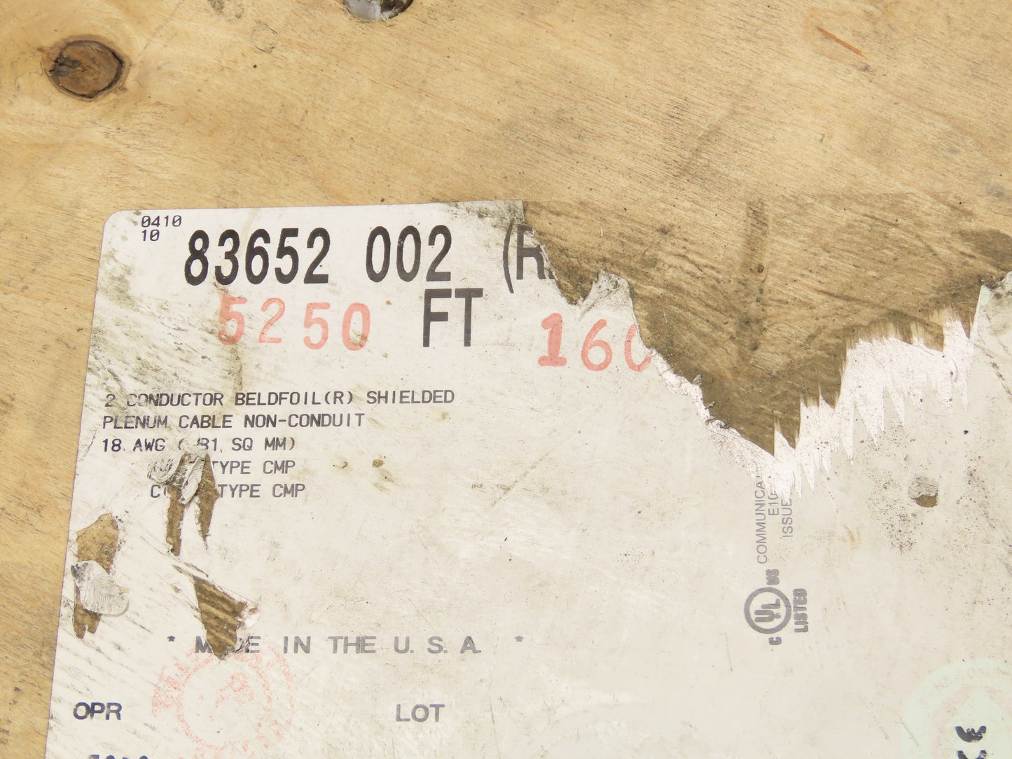 Belden Cable 83652 High Temperature 18/2 Wire 2 Conductor 18 AWG Beldfoil 250'