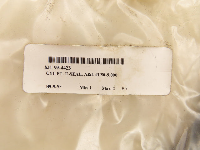 U50-9.00N Cylinder Piston U Seal NBR 9x10x1/2"  Lot of 2