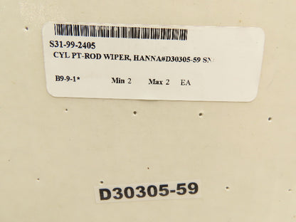 Hanna D30305-59 Cylinder Wiper Seal  Lot of 2