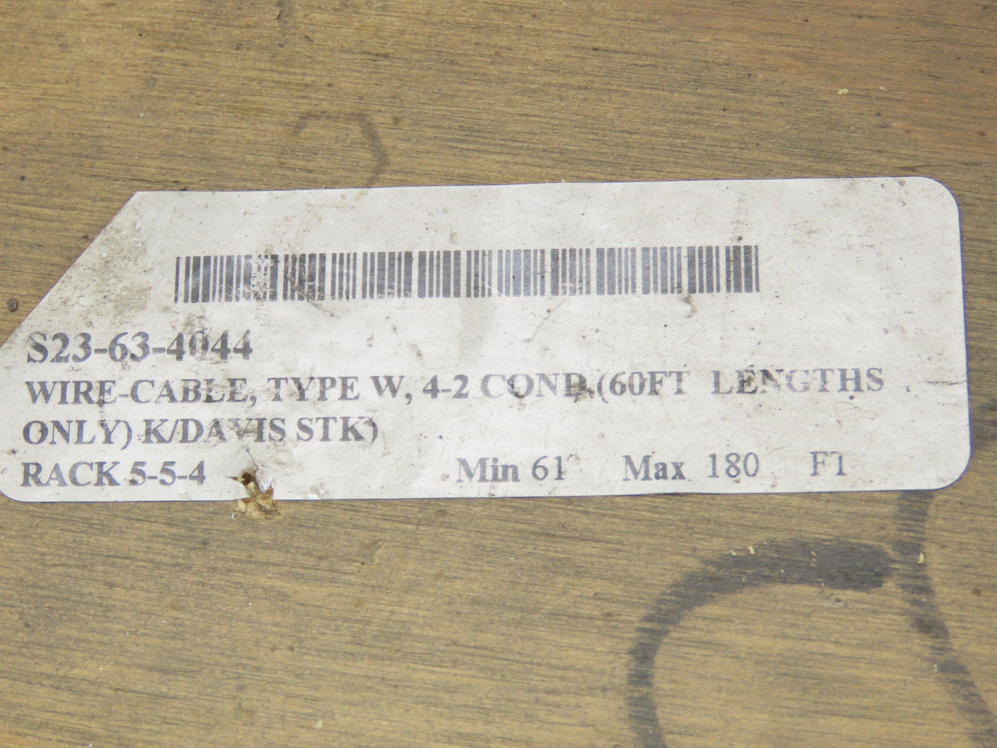 Carol Carol Super Vu-Tron 2/C #4 AWG Type W Portable Power Cable 2000V 180'