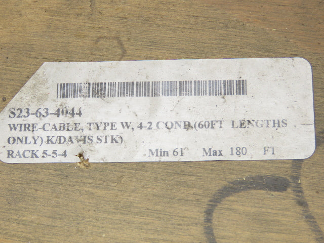 Carol Carol Super Vu-Tron 2/C #4 AWG Type W Portable Power Cable 2000V 180'