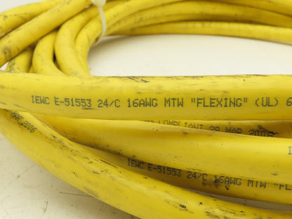 IEWC RPC1624PP-4 24/C 16 AWG Wire MTW Flexing Yellow Pendent Cable 600V 90C 41'