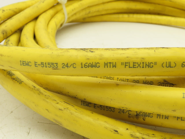 IEWC RPC1624PP-4 24/C 16 AWG Wire MTW Flexing Yellow Pendent Cable 600V 90C 41'