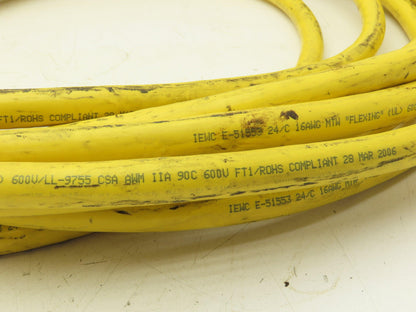 IEWC RPC1624PP-4 24/C 16 AWG Wire MTW Flexing Yellow Pendent Cable 600V 90C 41'