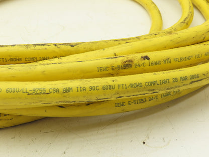 IEWC RPC1624PP-4 24/C 16 AWG Wire MTW Flexing Yellow Pendent Cable 600V 90C 41'