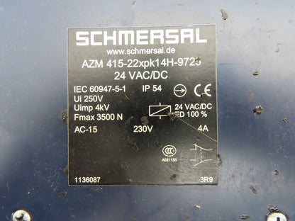 Schmersal AZM 415-22XPK14H-9725 Solenoid Safety Interlock Switch 24V AC/DC