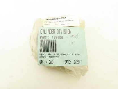 Parker Miller Fluid Power 052-PS025-400 Piston Seal Kit 4" U Cup Buna Lot Of 4