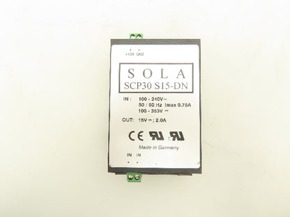 Sola SCP30S15-DN Power Supply 100-240V 0.75A Input 15V 2A Output Lot Of 2