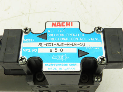 Nachi SL-G01-A3X-R-D2-10 Hydraulic Directional Control Solenoid Valve 24VDC