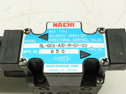 Nachi SL-G01-A3X-R-D2-10 Hydraulic Directional Control Solenoid Valve 24VDC