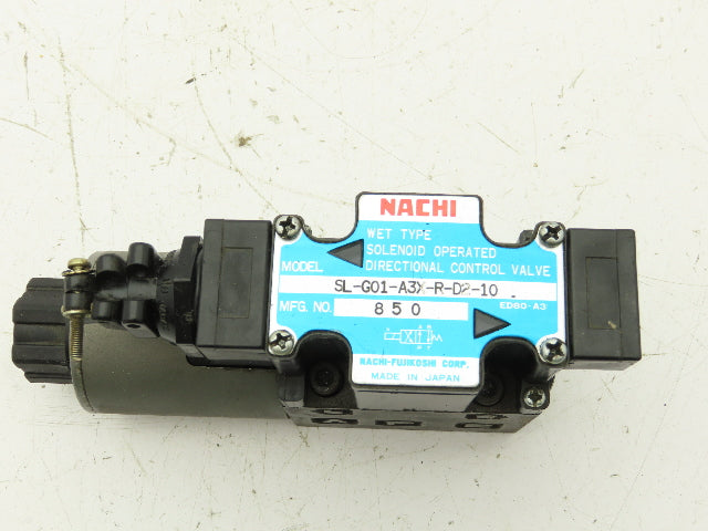 Nachi SL-G01-A3X-R-D2-10 Hydraulic Directional Control Solenoid Valve 24VDC