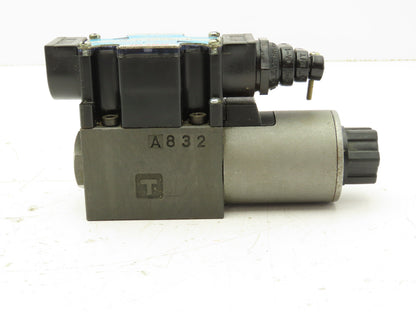 Nachi SL-G01-C6-R-D2-10 Hydraulic Directional Control Solenoid Valve 3-Pos 24VDC