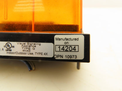 Federal Signal LP1 Streamline Mini Strobe Amber Surface Mount 120VAC .06A Ser. A