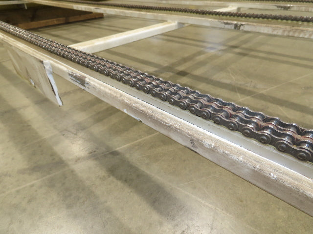 48"x 8' 4" Light Duty Steel Chain Transfer Conveyor 66 FPM 460V 3PH