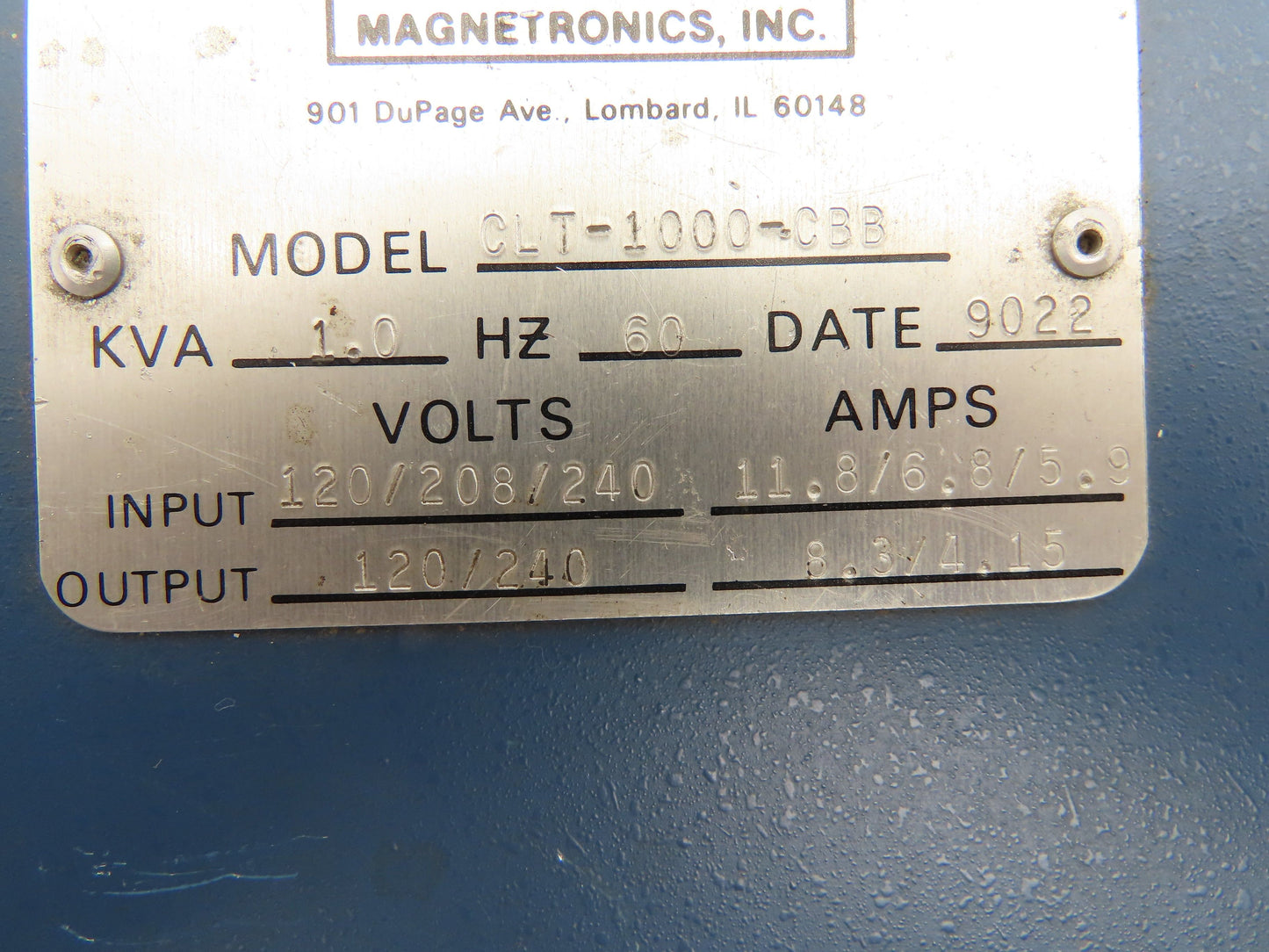 Shape Magnetronics CLT-1000-CBB Constant Voltage Transformer 1000VA 120/240V