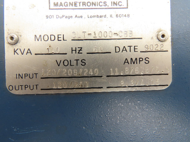 Shape Magnetronics CLT-1000-CBB Constant Voltage Transformer 1000VA 120/240V