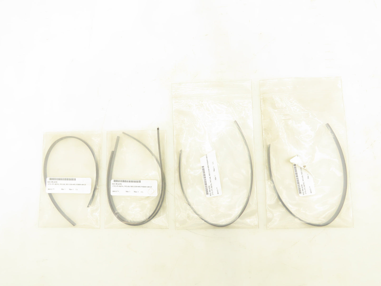 Miller 052-WR005-400-25 Piston Wear Ring T Shape 4" Lot Of 5