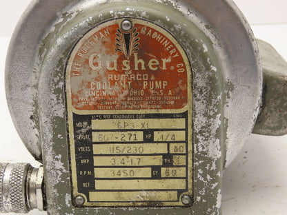 Gusher Rumaco 6P3-XL Vertical Coolant Pump 1/4HP 3450 RPM 115/230V 1PH 3/4" NPT