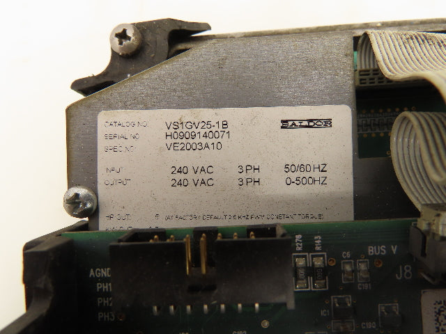 Baldor VS1GV25-1B VFD AC Vector Drive 240VAC 3Ph 5 Hp No Cover