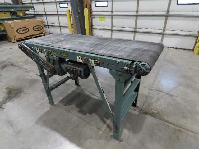 Hytrol 28"x 6' Slider Bed 24" Belt Conveyor .5Hp 460V End Drive 70 FPM