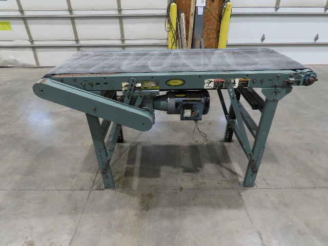 Hytrol 28"x 6' Slider Bed 24" Belt Conveyor .5Hp 460V End Drive 70 FPM