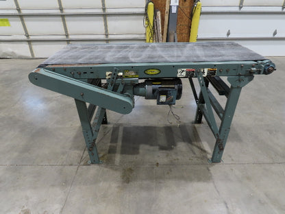 Hytrol 28"x 6' Slider Bed 24" Belt Conveyor .5Hp 460V End Drive 70 FPM