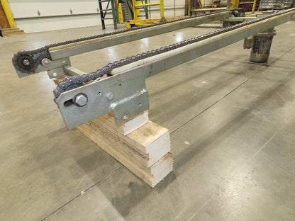 18"x 5' 9" Steel 2 Chain Transfer Conveyor 62 FPM 460V 3PH