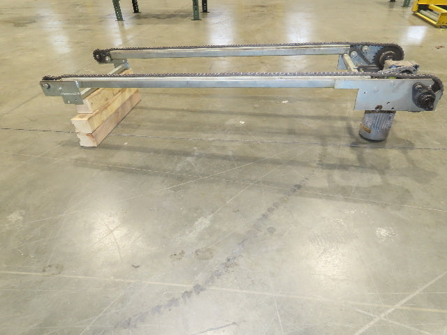 18"x 5' 9" Steel 2 Chain Transfer Conveyor 62 FPM 460V 3PH