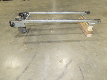 18"x 5' 9" Steel 2 Chain Transfer Conveyor 62 FPM 460V 3PH
