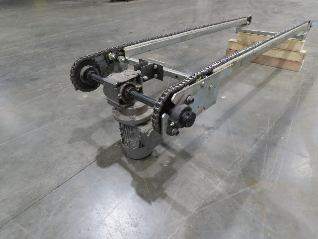 18"x 5' 9" Steel 2 Chain Transfer Conveyor 62 FPM 460V 3PH