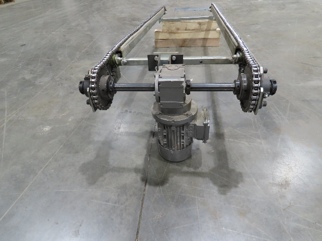 18"x 5' 9" Steel 2 Chain Transfer Conveyor 62 FPM 460V 3PH