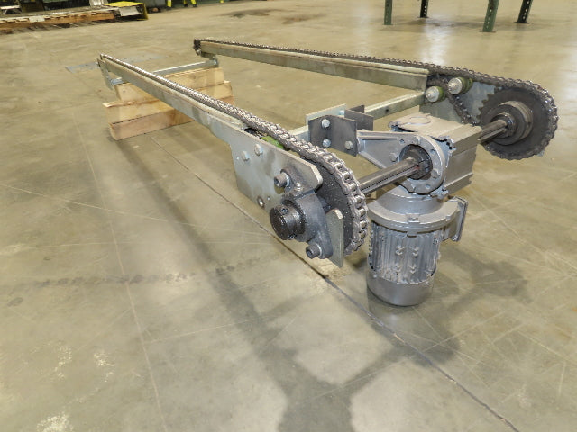 18"x 5' 9" Steel 2 Chain Transfer Conveyor 62 FPM 460V 3PH