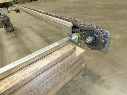 18"x 5' 9" Steel 2 Chain Transfer Conveyor 62 FPM 460V 3PH