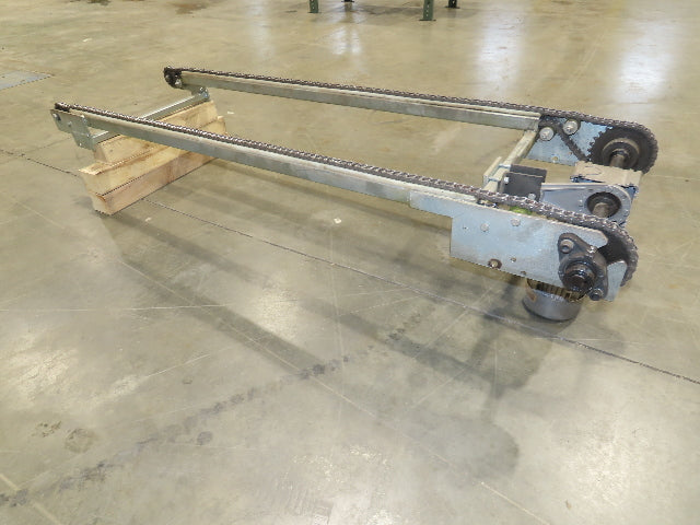 18"x 5' 9" Steel 2 Chain Transfer Conveyor 62 FPM 460V 3PH