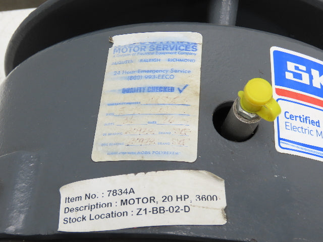 General Electric 5KS256SAC123 AC Motor 3PH 3545 RPM Frame L256HP10 20HP 230/460V