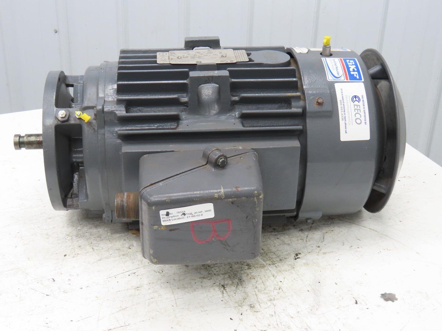 General Electric 5KS256SAC123 AC Motor 3PH 3545 RPM Frame L256HP10 20HP 230/460V